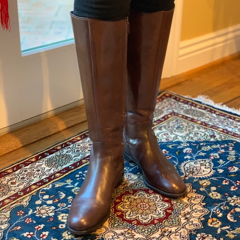 Salvatore Ferragamo Knee High Boots Brown
